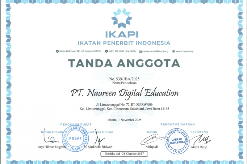 PT Naureen Digital Education Resmi Menjadi Anggota Ikatan Penerbit Indonesia (IKAPI)